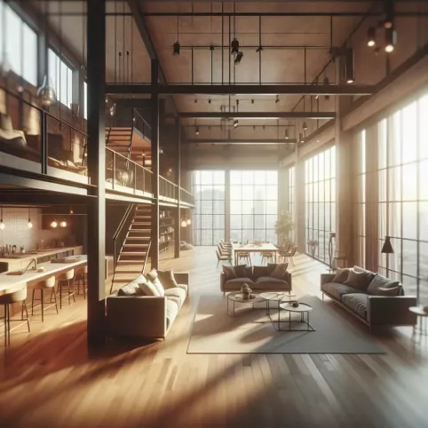 przestronne loftowe aranżacje